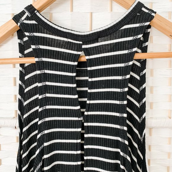 billabong black & white striped tank dress, small - Picture 4 of 7